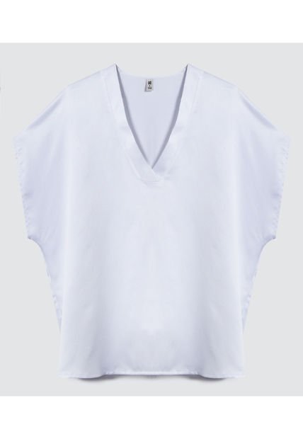 Blusa Para Mujer Manga Corta Color Blanco Marca Ostu #40120942