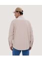 Camisa Para Hombre Manga Larga Con Bolsillo Color Beige Marca Ostu #60010680 de Ostu