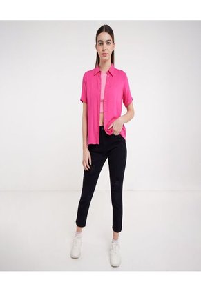 Blusa Para Mujer Manga Corta Color Rosado  Marca Ostu #40120721