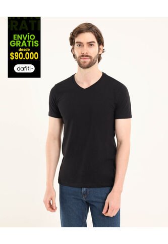 Camiseta Para Hombre Manga Corta Color Negro Marca Ostu #60091036 Ostu