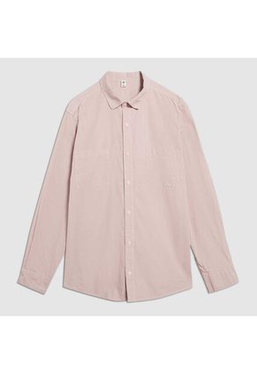 Camisa Para Hombre Manga Larga Con Bolsillo Color Beige Marca Ostu #60010680