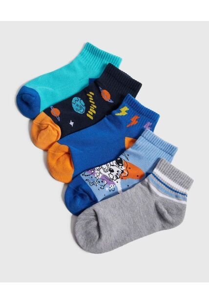 Medias Infantil Niño Tobillera Color Negro Marca Ostu #80980144