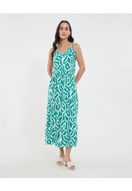 Vestido Para Mujer M/Sisa Largo Color Verde Marca Ostu #40170316