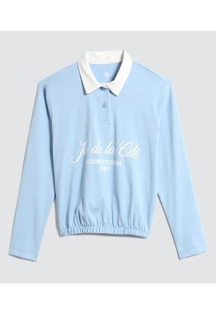 Camiseta Para Niña Manga Larga Color Azul  Marca Ostu #90090221