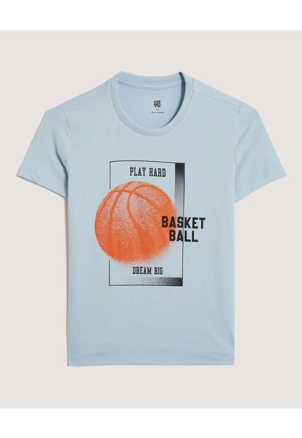 Camiseta Infantil Niño Manga Corta Cuello Redondo Color Azul Marca Ostu #80090313