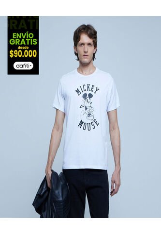 Camiseta Estampada De Mickey Mouse  De Hombre #60091096 Ostu Ostu