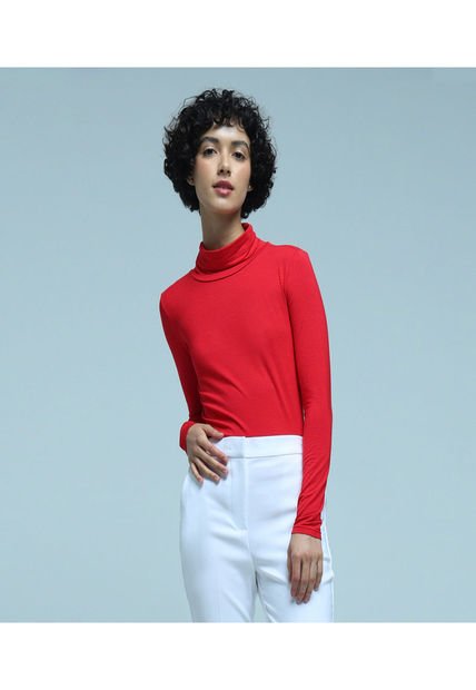 Camiseta Para Mujer Manga Larga Color Rojo Marca Ostu #40091978