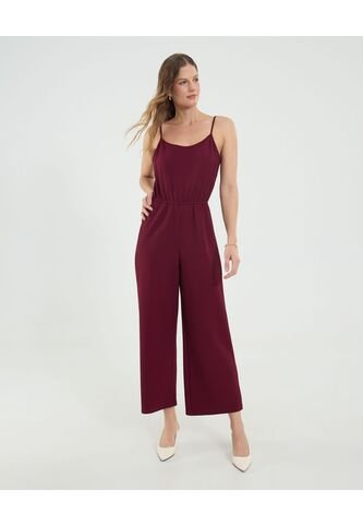 Enterizo Para Mujer Manga Sisa Color Vino Marca Ostu #40320131 Ostu