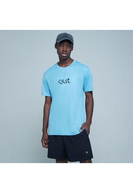 Camiseta Para Hombre Manga Corta Color Azul  Marca Ostu #60091138