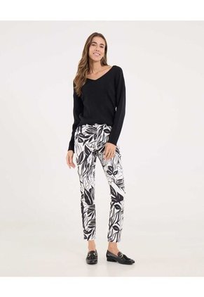 Pantalon Para Mujer Capri Color Negro Marca Ostu #40070525