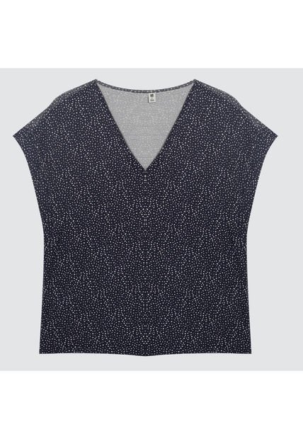 Blusa Para Mujer Manga Corta Color Azul  Marca Ostu #40120959