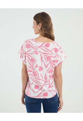 Blusa Para Mujer Manga Corta Color Rojo Marca Ostu #40121185