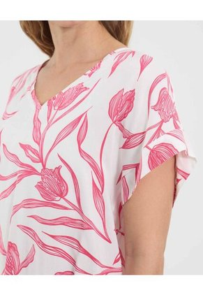 Blusa Para Mujer Manga Corta Color Rojo Marca Ostu #40121185