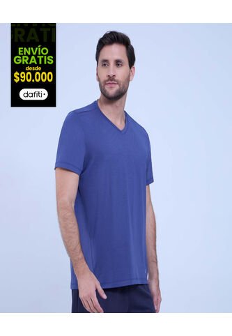 Camiseta Para Hombre Manga Corta Color Azul  Marca Ostu #60091494 Ostu