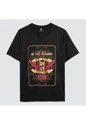 Camiseta Para Hombre Manga Corta Color Negrocarbon Marca Ostu #60091253 Ostu