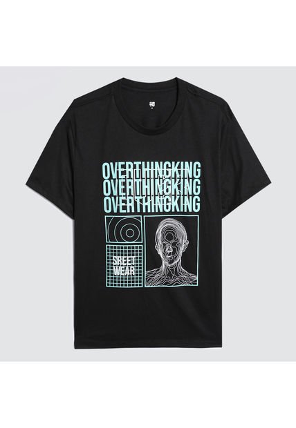 Camiseta Para Hombre Manga Corta Color Negro Marca Ostu #60091262