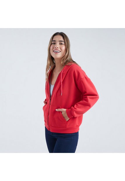 Buzo Para Mujer Zipper Color Rojo Marca Ostu #40060315