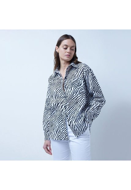 Camisa Para Mujer Manga Larga Color Negro Marca Ostu #40010171