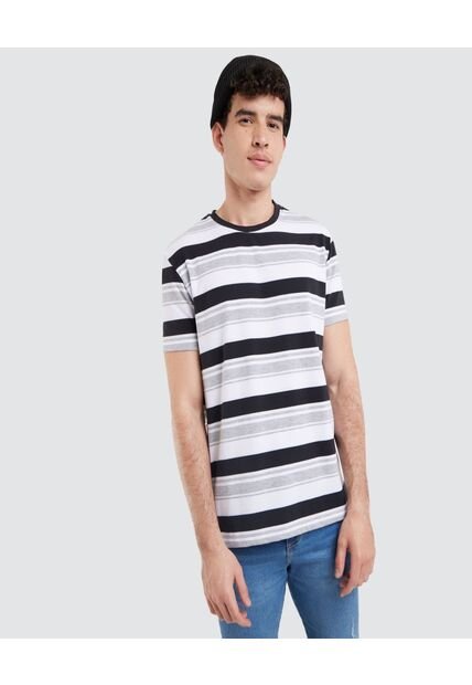 Camiseta Para Hombre Manga Corta Color Blanco Marca Ostu #60090800