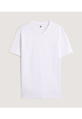 Camiseta Para Hombre Manga Corta Cuello V Color Blanco Marca Ostu #60091683 Ostu
