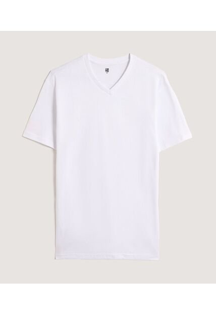Camiseta Para Hombre Manga Corta Cuello V Color Blanco Marca Ostu #60091683