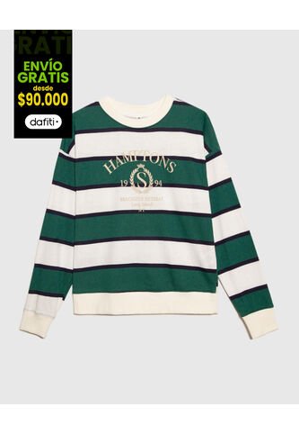 Buzo Para Mujer Cuello Redondo Color Verde  Marca Ostu #40060355 Ostu