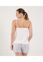 Camiseta Para Mujer Manga Sisa Cuello V Color Marfil Marca Ostu #40092493 de Ostu