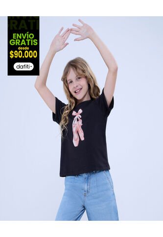 Camiseta Para Niña Manga Corta Color Pack X Marca Ostu #90090242 Ostu