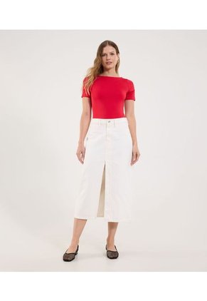 Body Para Mujer Manga Corta Color Rojo Marca Ostu #40200203