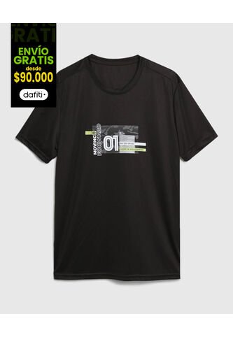 Camiseta Para Hombre Manga Corta Color Negro Marca Ostu #60090972 Ostu