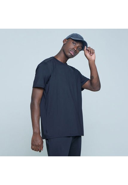 Camiseta Para Hombre Manga Corta Color Negro Marca Ostu #60091126