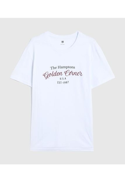 Camiseta Para Hombre Manga Corta Cuello Redondo Color Blanco Marca Ostu #60091705