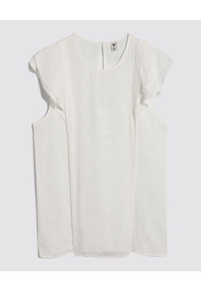 Blusa Para Mujer Manga Sisa Color Crudo Marca Ostu #40121019