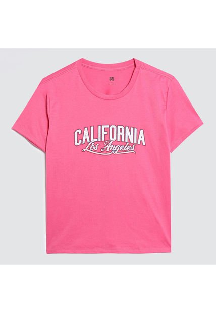Camiseta Para Mujer Manga Corta Color Rosado  Marca Ostu #40092050