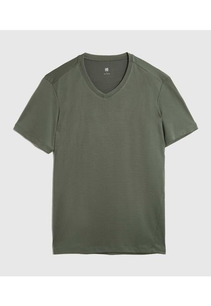 Camiseta Para Hombre Manga Corta Cuello V Color Verde Marca Ostu #60091730
