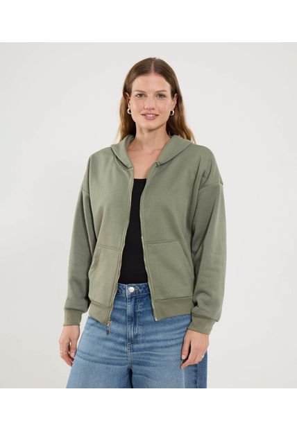 Buzo Para Mujer Zipper Color Verde Marca Ostu #40060479