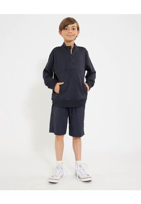 Bermuda Infantil Niño Regular Corto Color Azul Marca Ostu #80100057