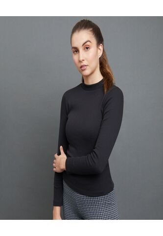 Camiseta Para Mujer Manga Larga Color Negro Marca Ostu #40091502 Ostu