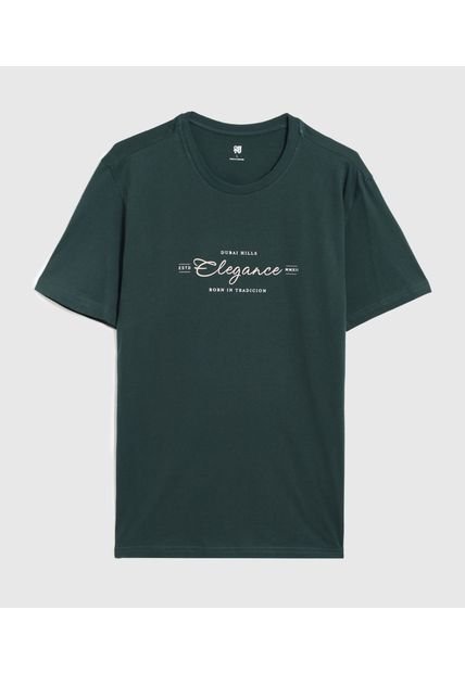 Camiseta Para Hombre Manga Corta Cuello Redondo Color Verde Marca Ostu #60091712