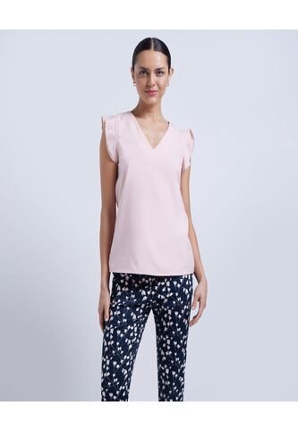 Blusa Para Mujer Manga Sisa Color Rosado  Marca Ostu #40120658 Ostu
