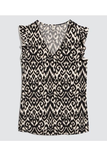 Blusa Para Mujer Manga Corta Color Negro Marca Ostu #40121040
