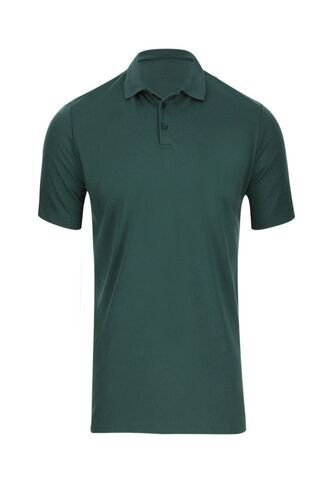Polo Para Hombre Cuello Tejido Sin Bolsillo Color Verde Oliva Marca Ostu #60110241 Ostu