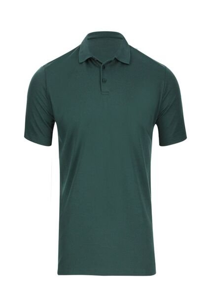 Polo Para Hombre Cuello Tejido Sin Bolsillo Color Verde Oliva Marca Ostu #60110241