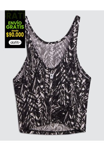 Crop Top Para Mujer Manga Sisa Color Gris  Marca Ostu #40091746 Ostu