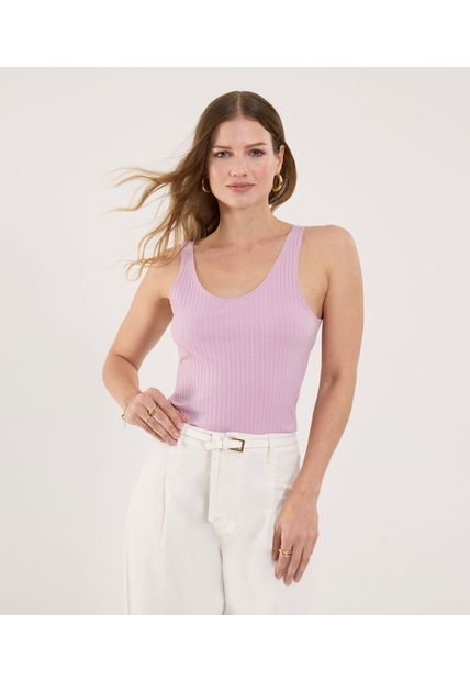 Camiseta Para Mujer Manga Sisa Cuello V Color Lila Marca Ostu #40092577
