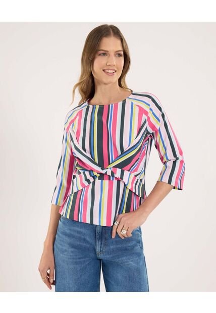 Blusa Para Mujer Manga 3/4 Color Negro Marca Ostu #40120423