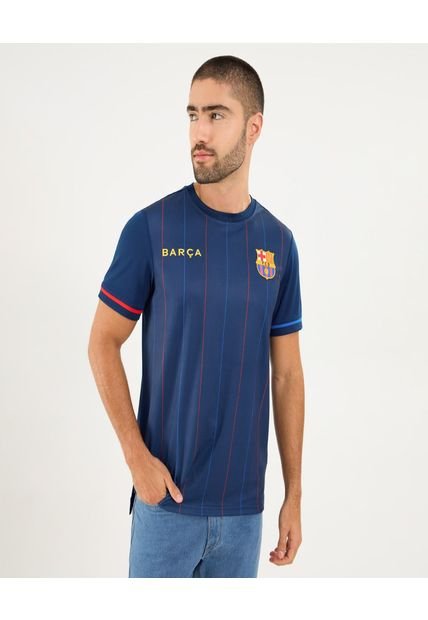 Camiseta Para Hombre Manga Corta Cuello Redondo Color Azul Marca Ostu #60091760