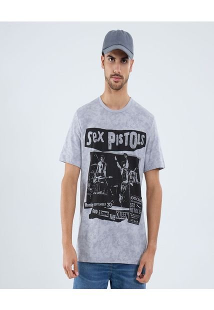 Camiseta Para Hombre Manga Corta Cuello Redondo Color Gris Marca Ostu #60091679