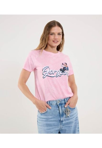 Camiseta Para Mujer Manga Corta Cuello Redondo Color Rosa Marca Ostu #40092595