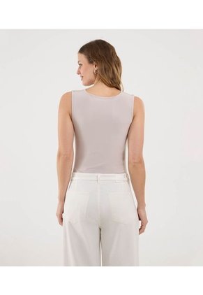 Body Para Mujer Manga Sisa Color Beige Marca Ostu #40200210